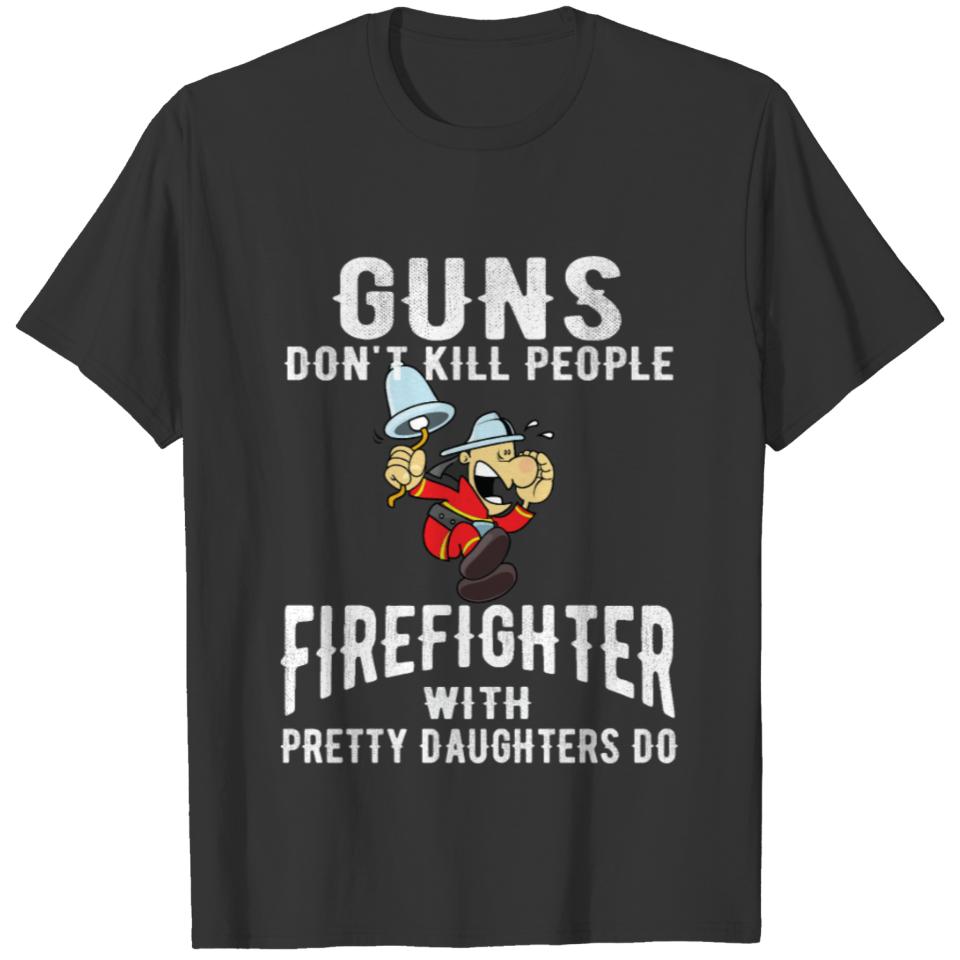 Father daughter firefighter firefighter T-shirt