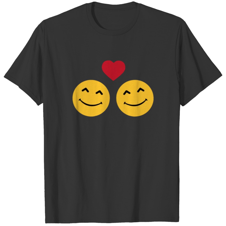 Smileys In Love funny tshirt T-shirt