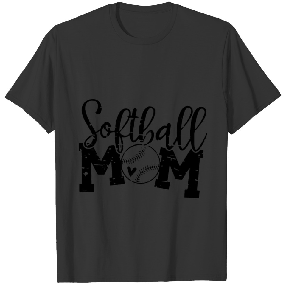 softball mom favorite funny happy softball T-shirt