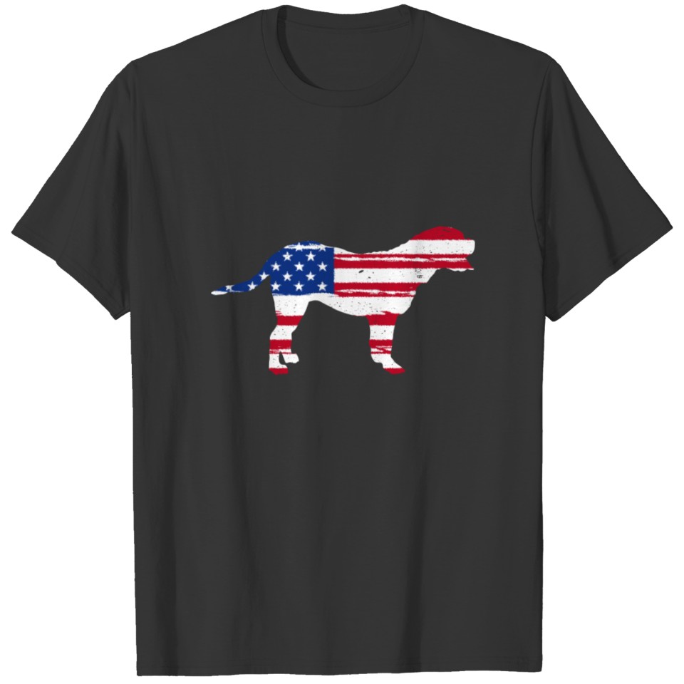Dogue De Bordeaux Mastiff American Flag Patriotic T-shirt