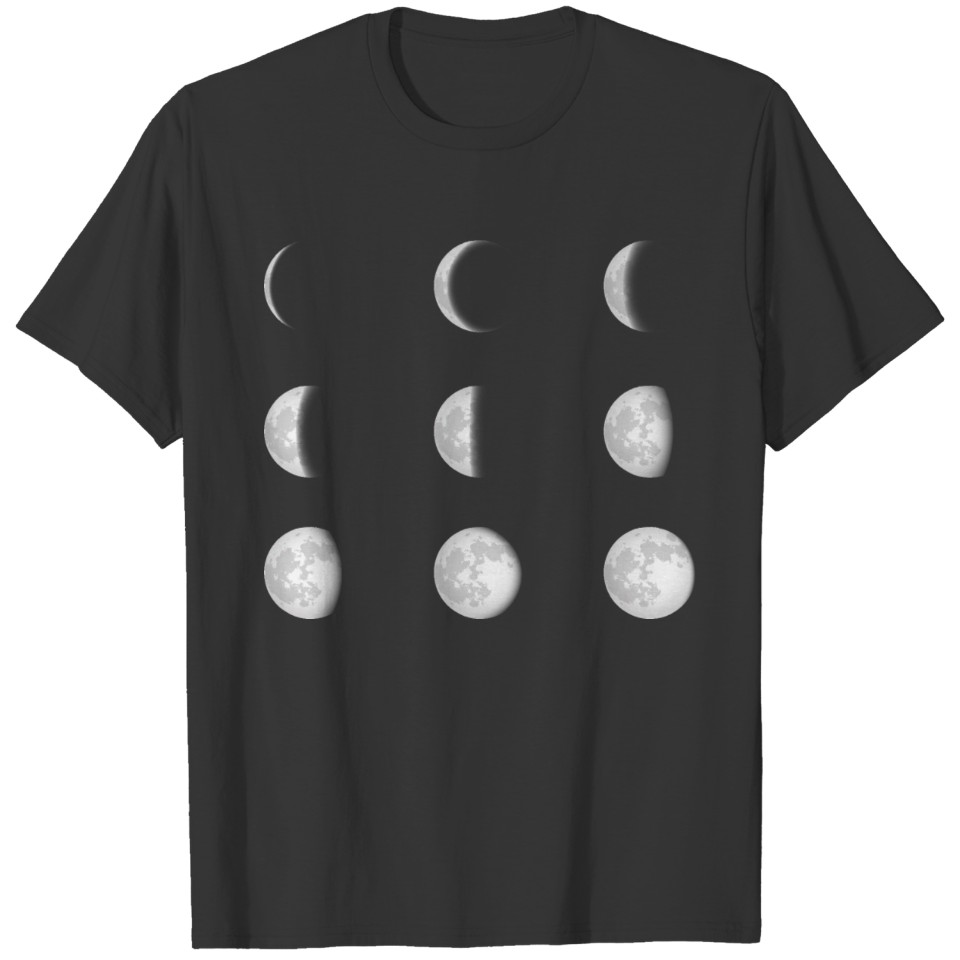Moon phases moonlight design T-shirt
