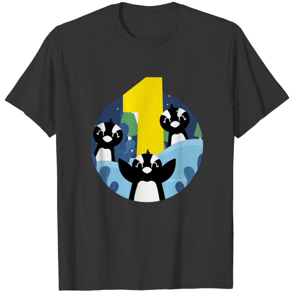 Penguin Winter South Pole 1st Birthday Gift T-shirt