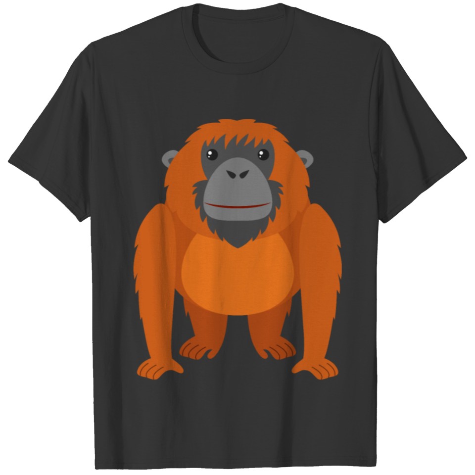 Cartoon animal monkey gorilla funny kids picture T-shirt
