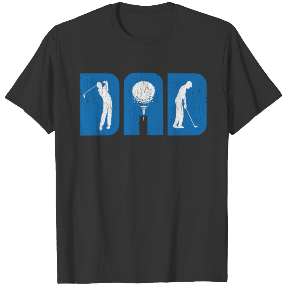 Golf Dad Player Par Club Silhouette Father's Day T-shirt