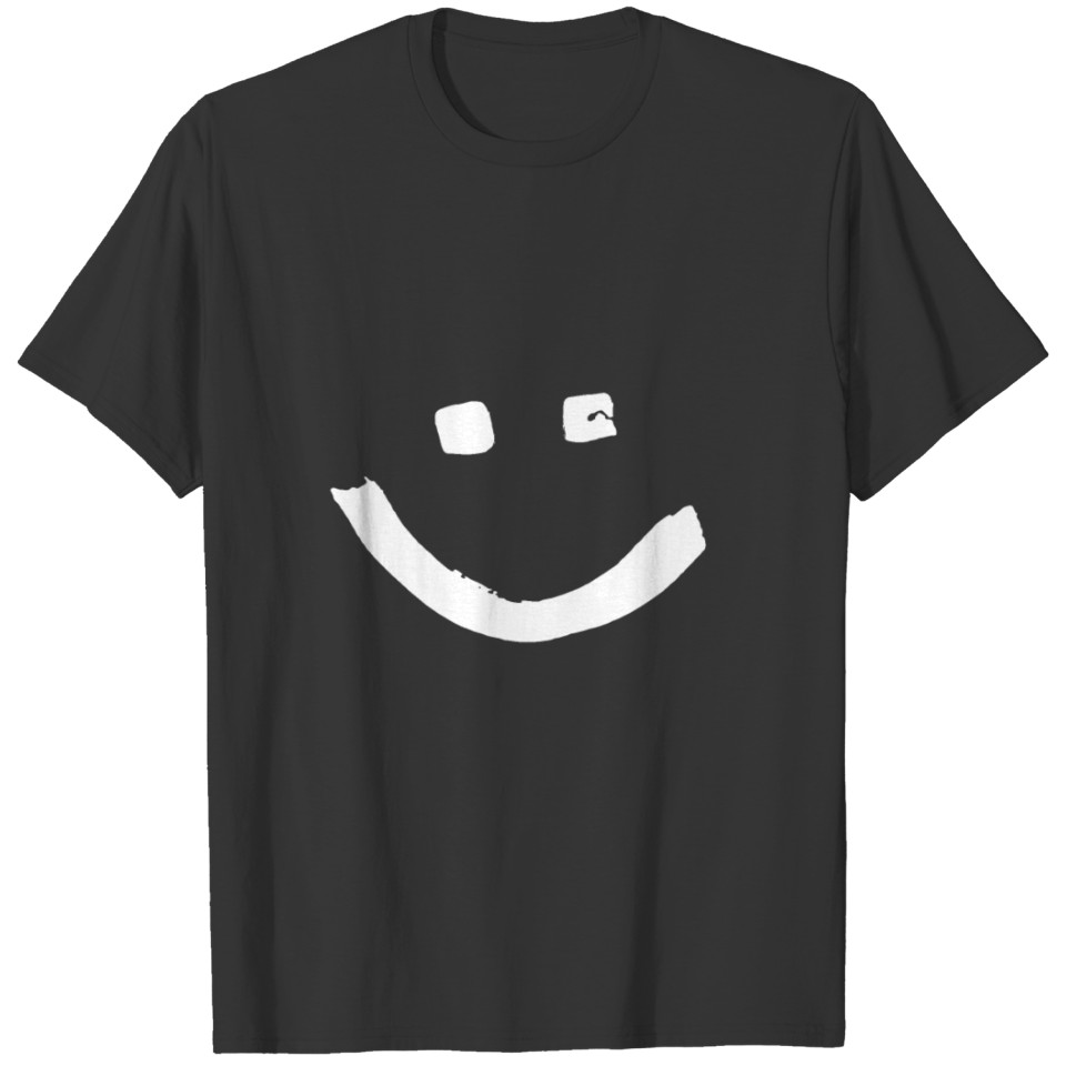 smiley happy black :) smily smile laughing T-shirt