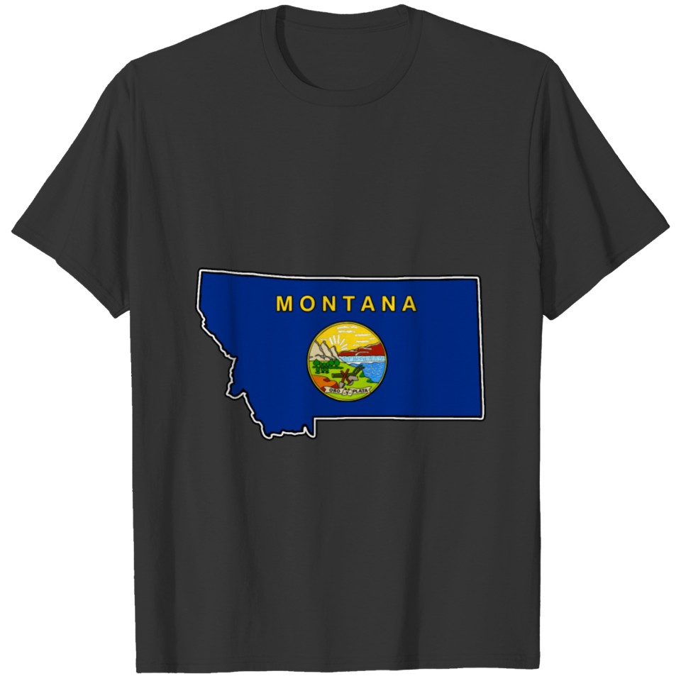 Montana Flag Map T-shirt