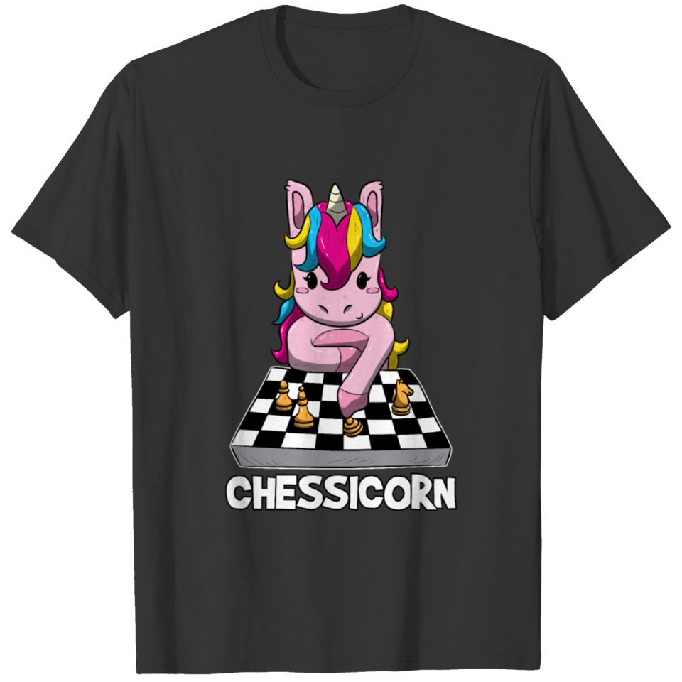 Chessicorn Funny Unicorn Chess Playing Girl Gift T Shirts
