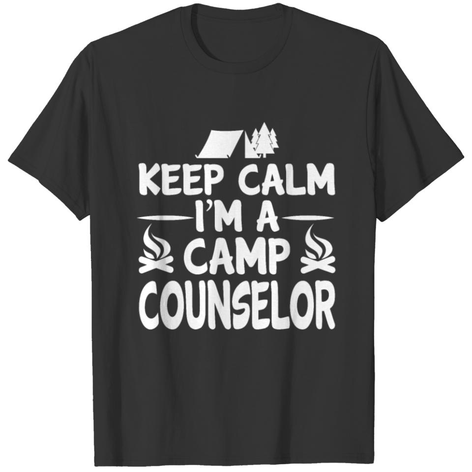 Idakoos Keep Calm and Love a Camp Counselor T-shirt