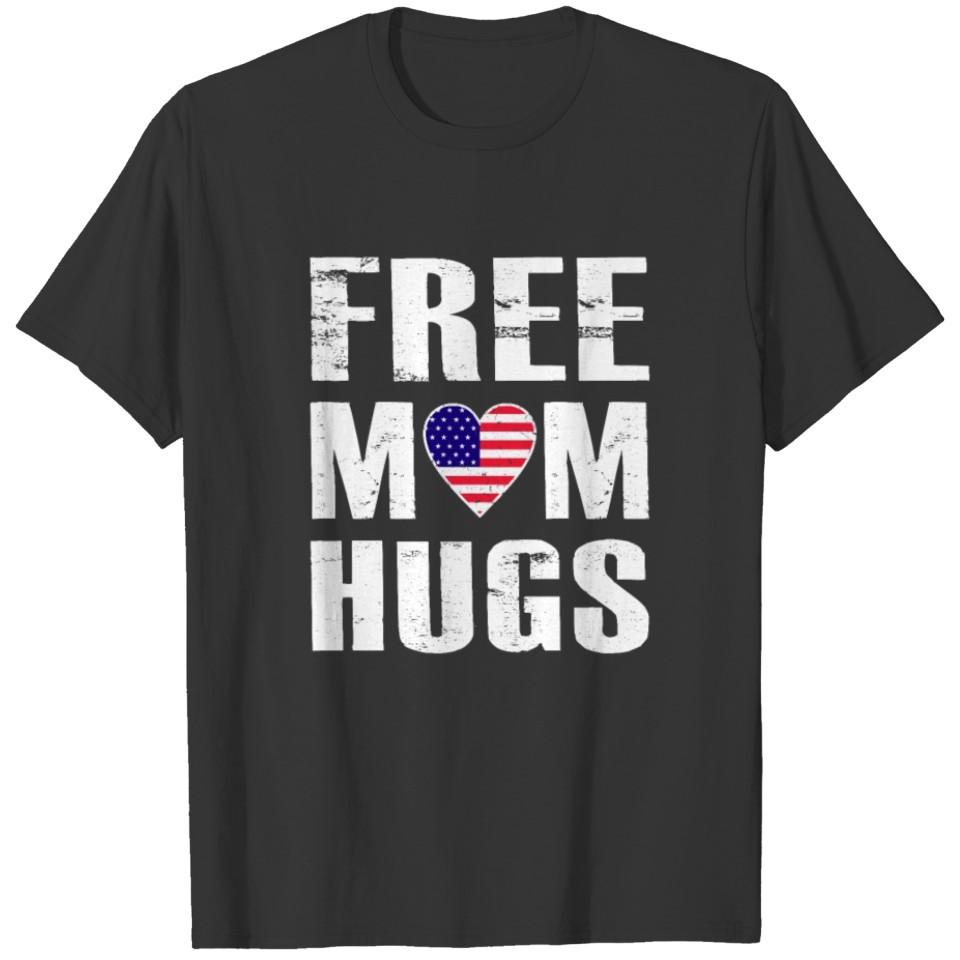 Free Mom Hugs Rainbow Heart LGBT T-shirt