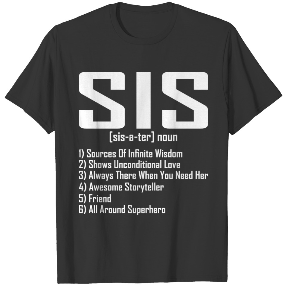 sister Noun Definition all around superhero T Shirts
