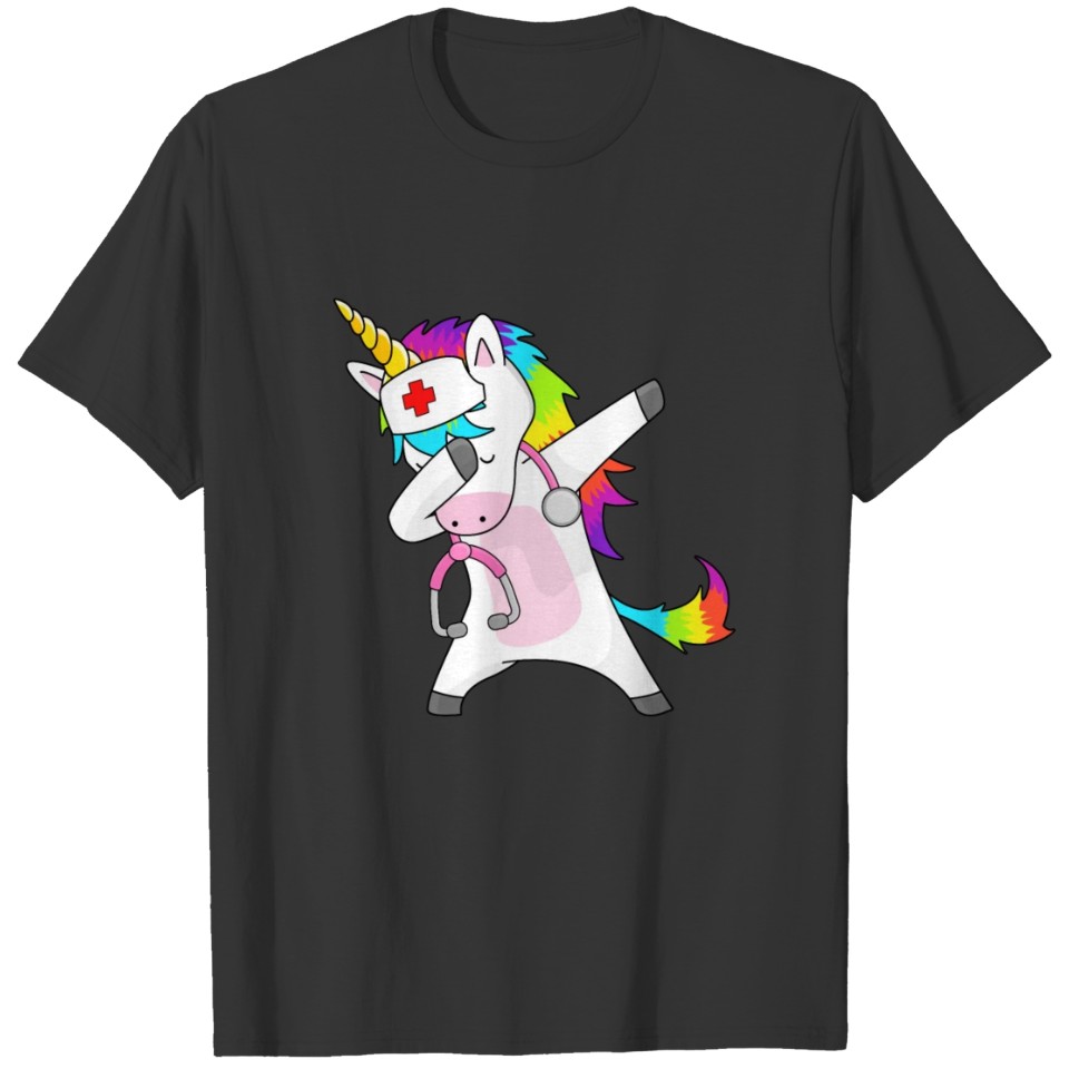Dabbing Nurse Unicorn T Shirts