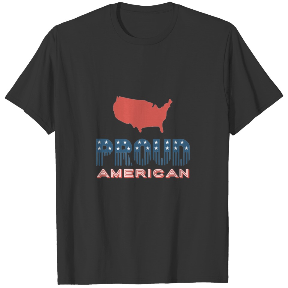 Proud American-continental USA T-shirt