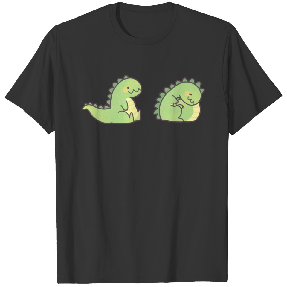 Cute Sleepy Dragon - Green T Shirts