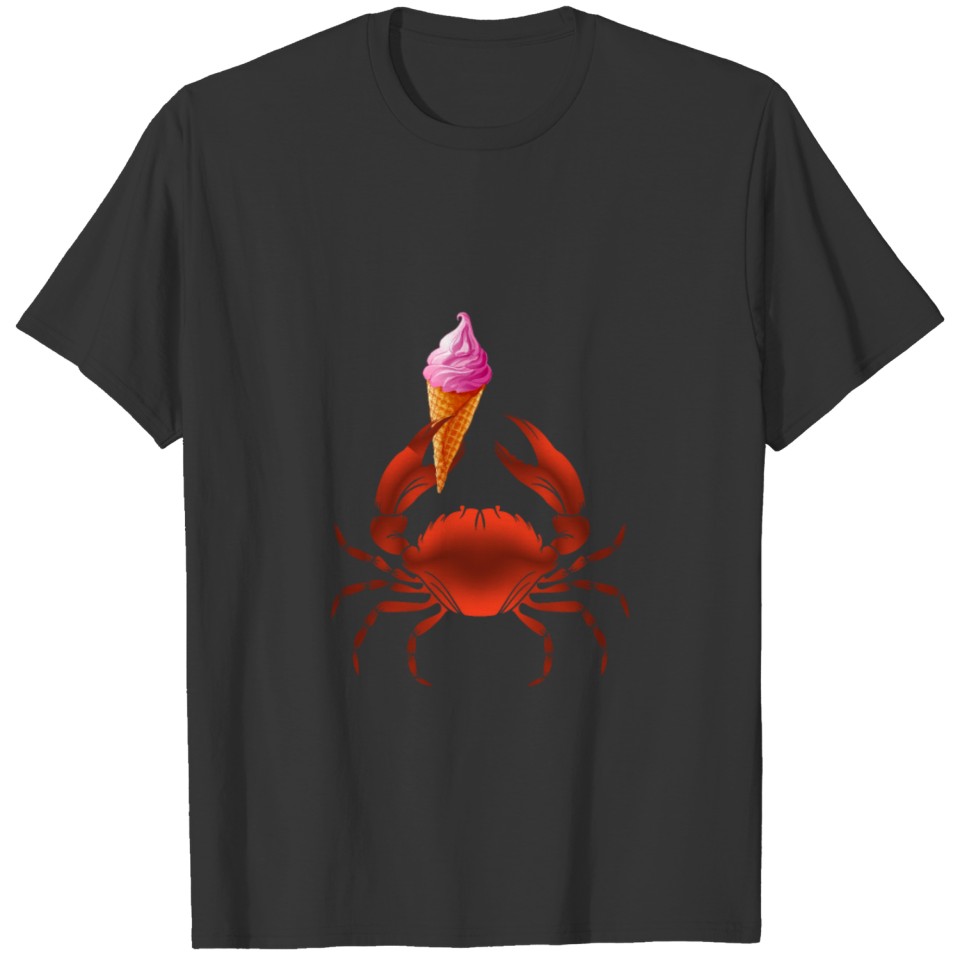 Crab Ice Cream Lover Animal Gift T-Shirt T-shirt
