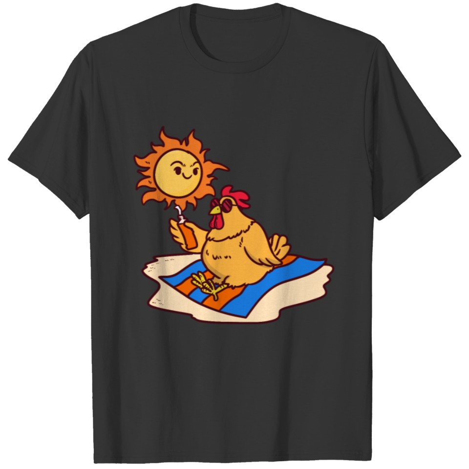 Chicken Sun Bathing T-shirt