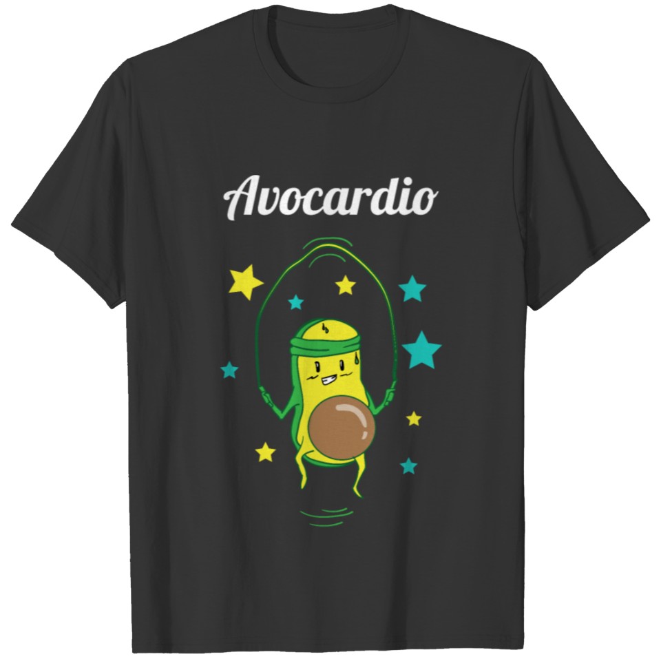 Avocardio jump rope jump rope gift vegan T-shirt