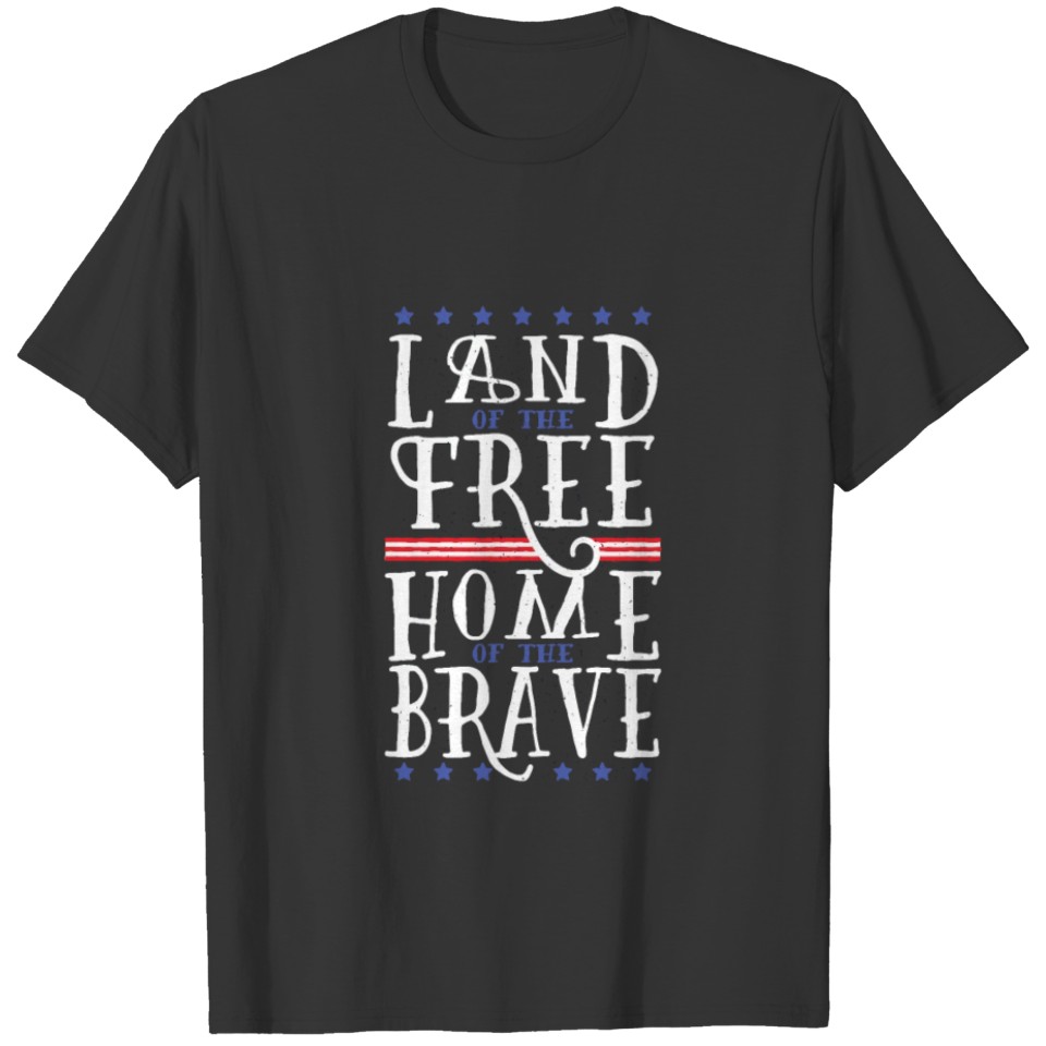 Land of the free USA Independence day T-shirt
