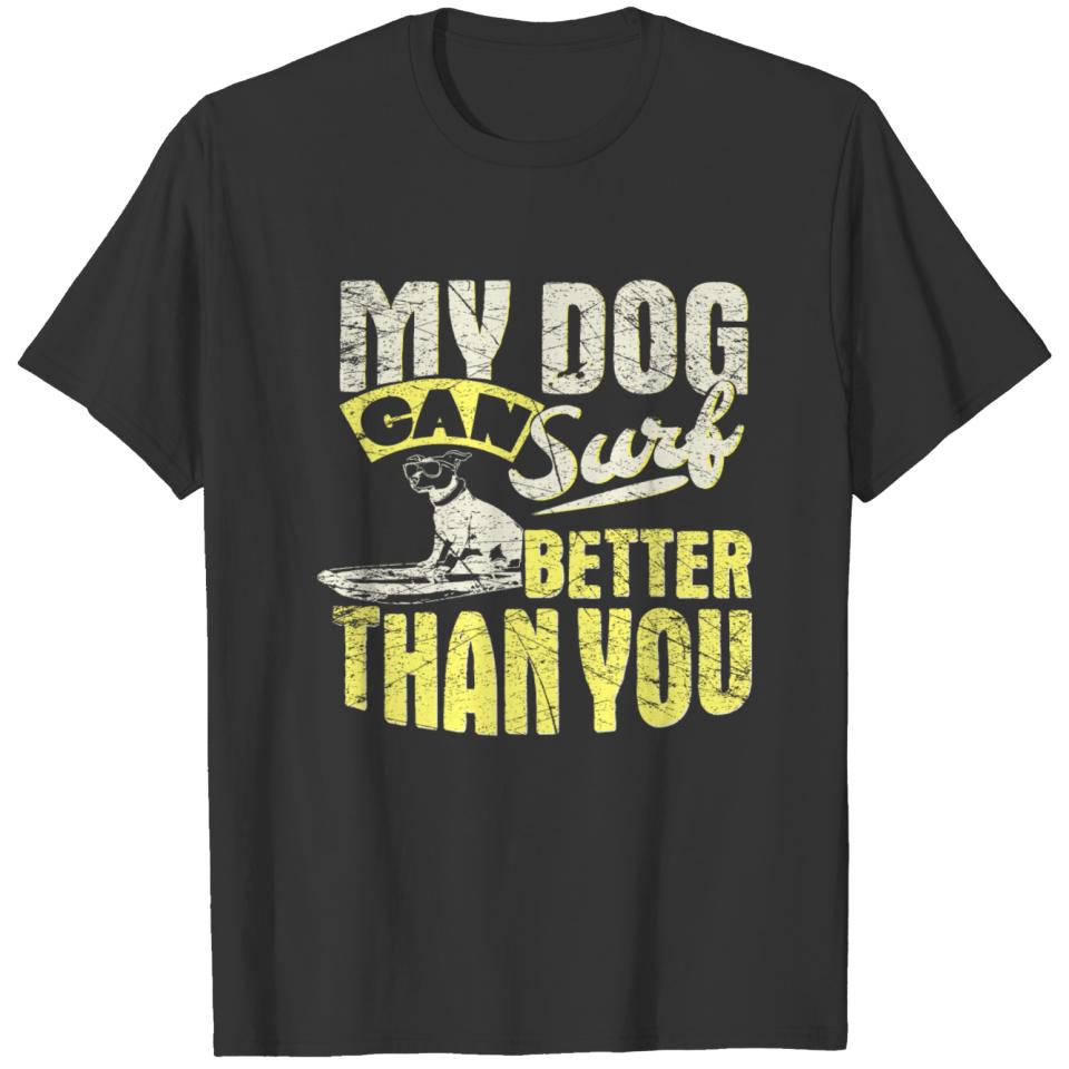 Dog Surfing Gift T-shirt