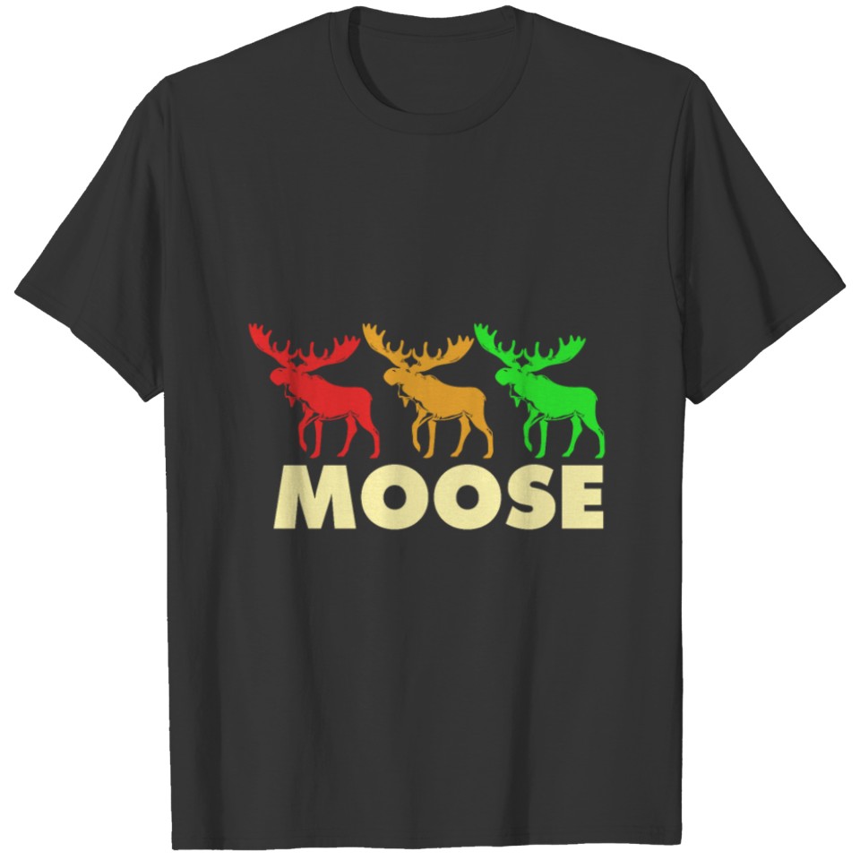 Moose Elk Elks Deer Reindeer Antler Canada Antlers T Shirts