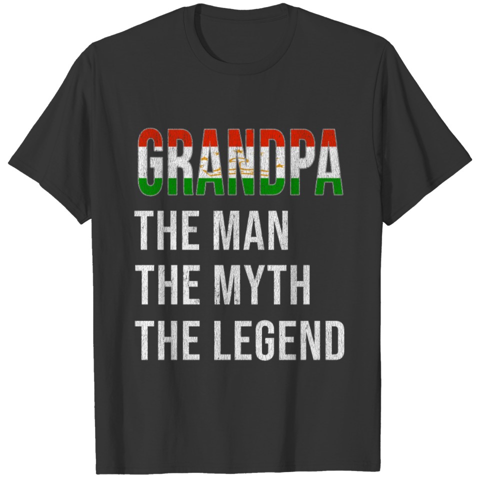 Tajikistan Grandpa Legend Fathers Day T-shirt