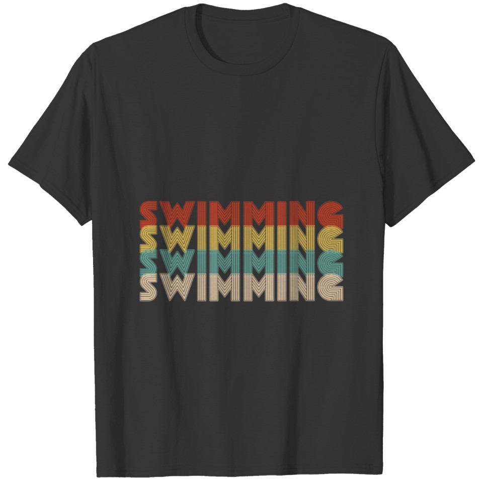Swimming Retro Swimmer Diving Gift T-shirt