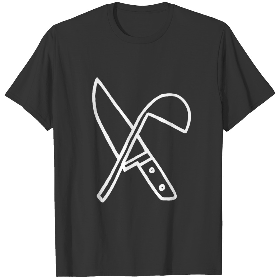 cookery white kitchen tools knife ladle cooking T Shirts