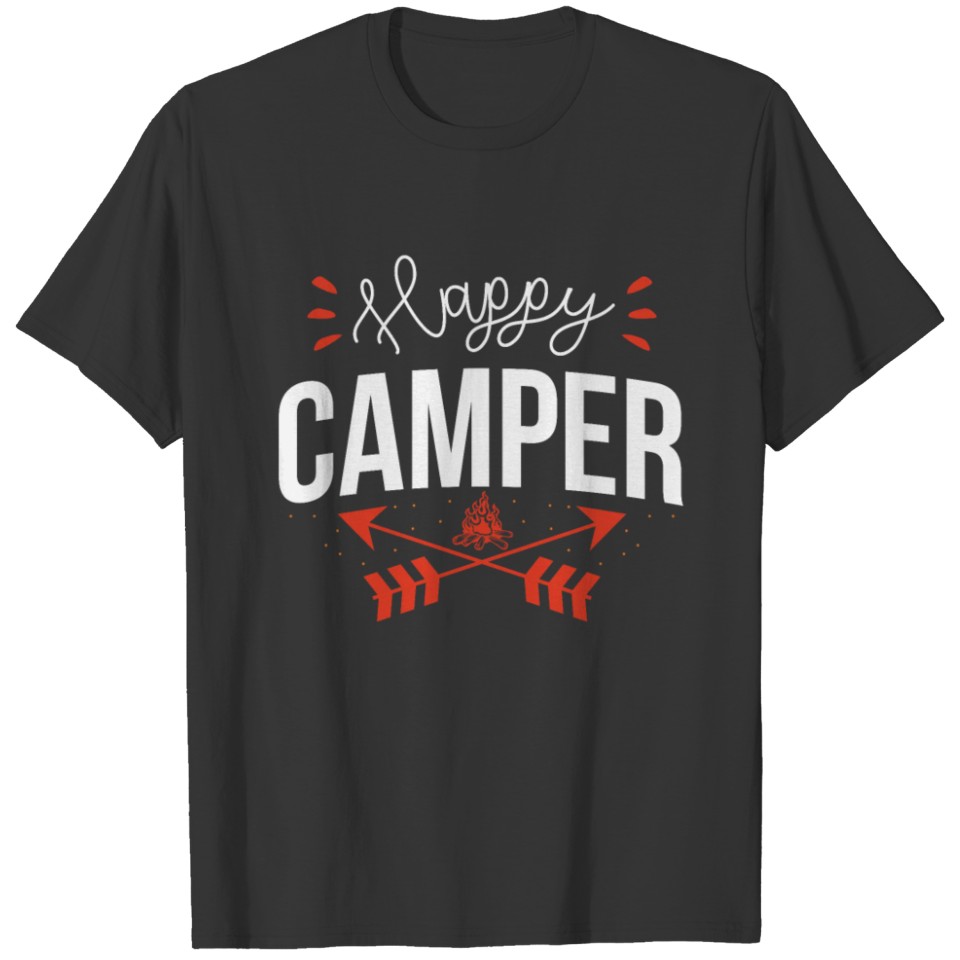 Camping Camper Tent Holiday Bonfire Adventure Gift T-shirt