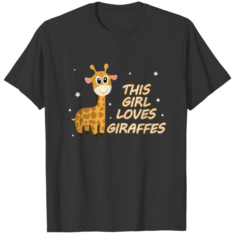 Giraffe Girl Camelopard Africa Zoo Wildlife Gift T Shirts