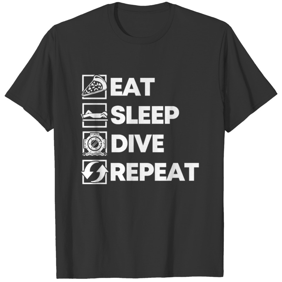 Eat Sleep Dive Repeat T-shirt