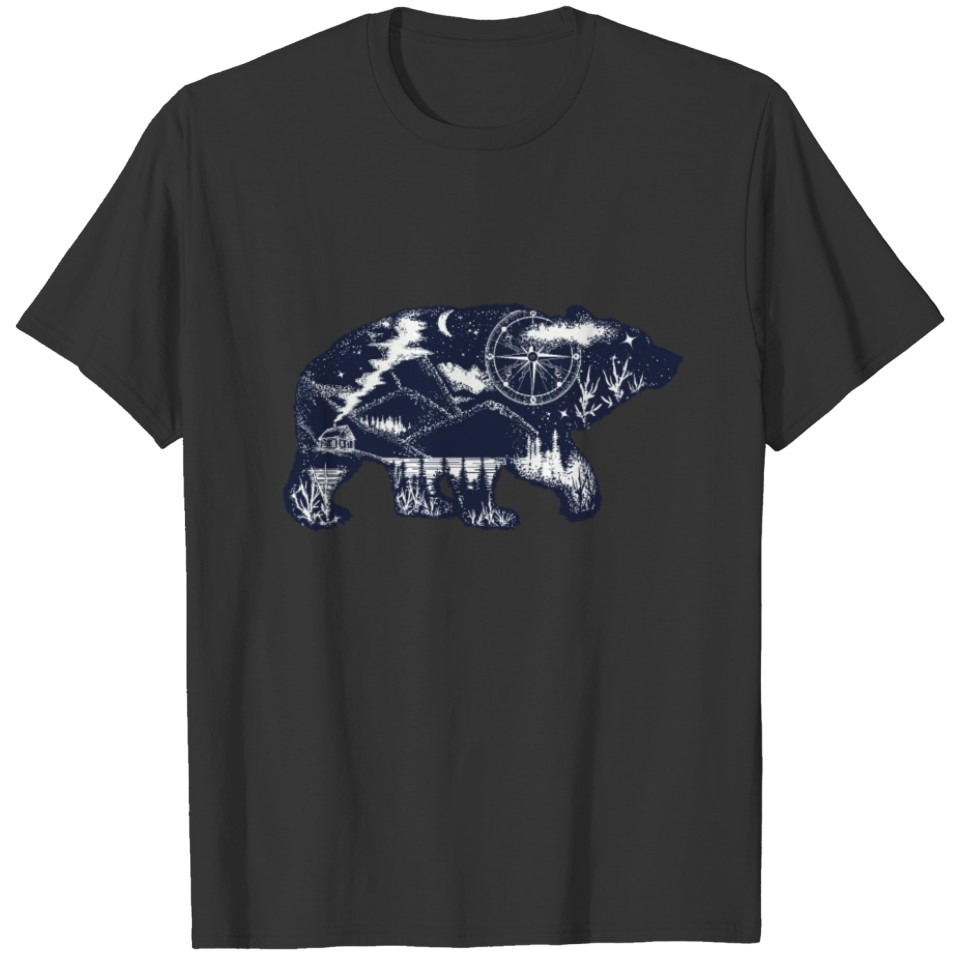 Bear Landscape - Woodland Nature Animal T Shirts