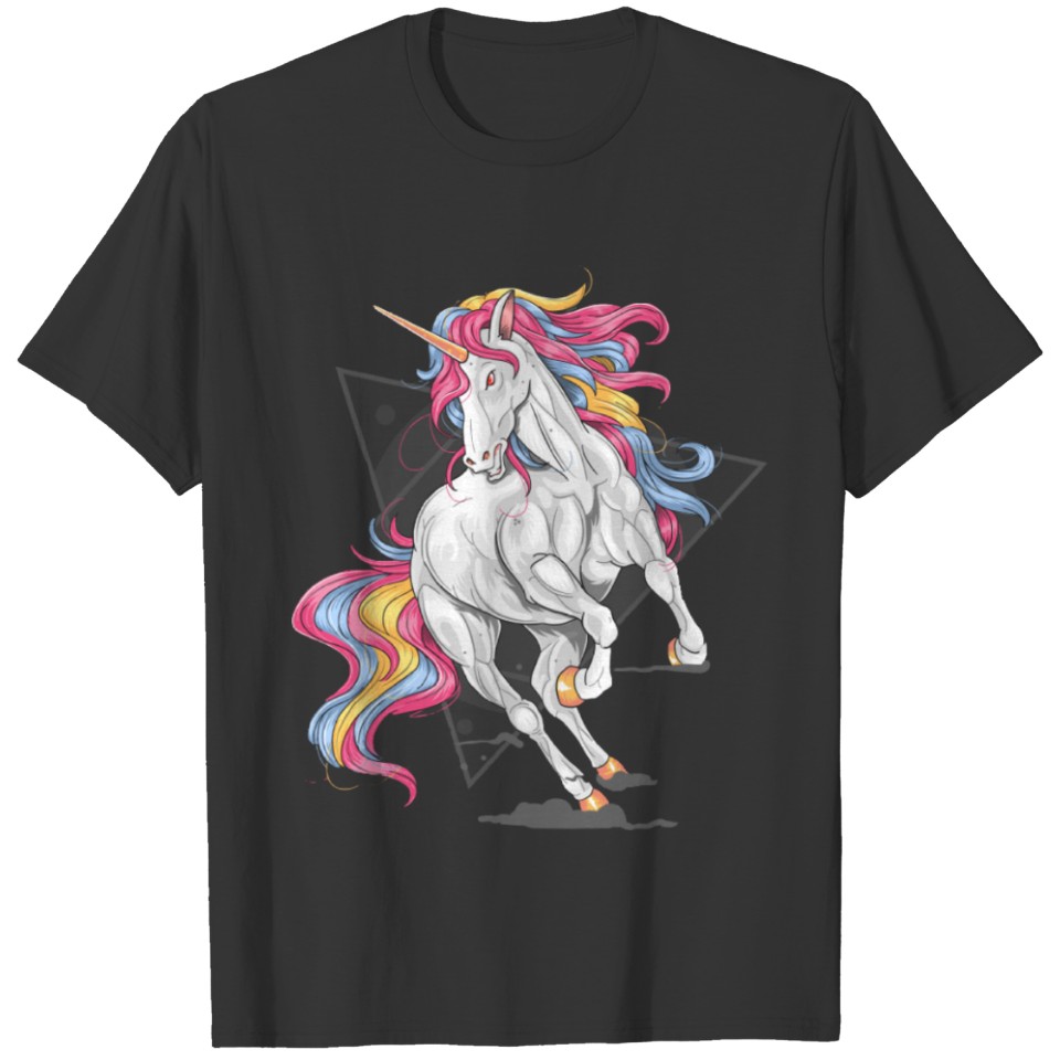unicorn myth cartoon T-shirt