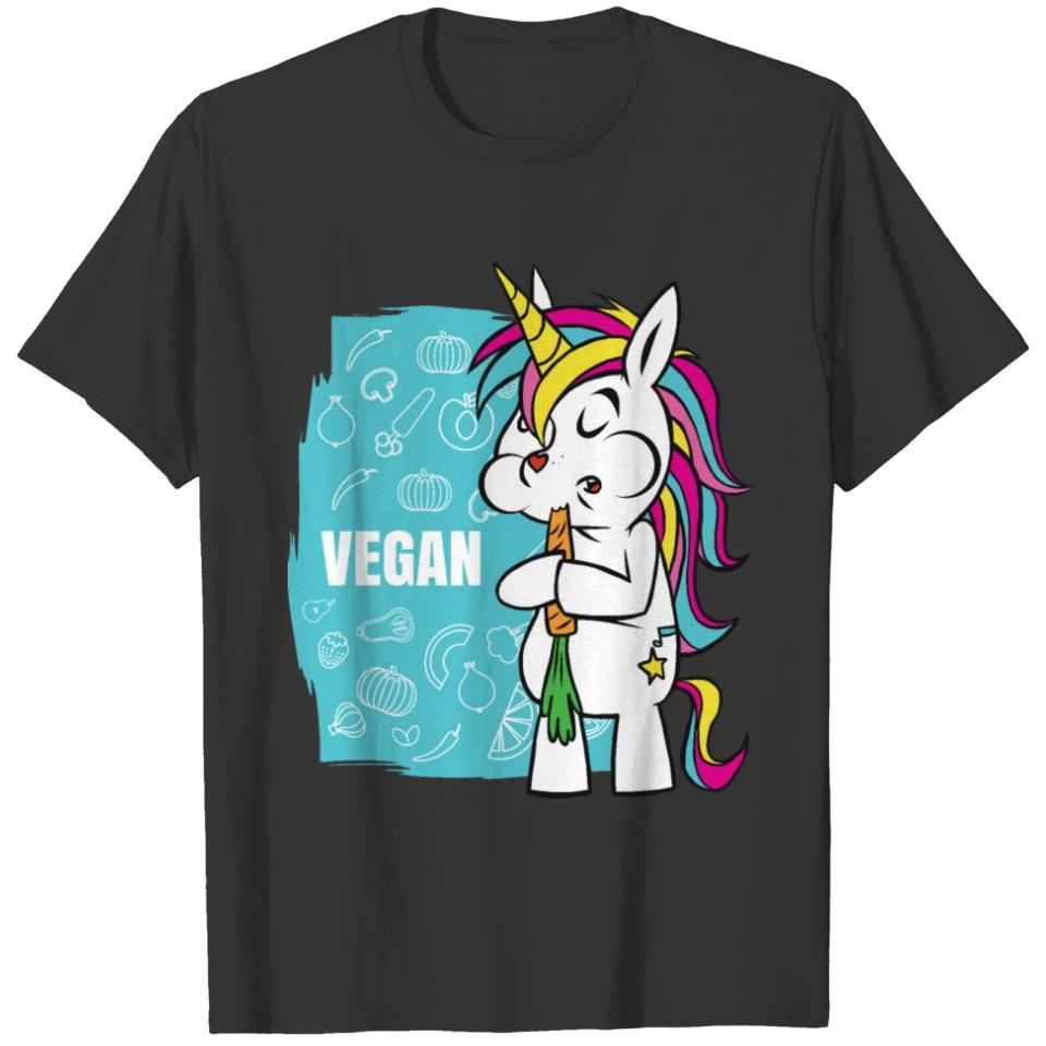 Veganer Einhorn Design. T-shirt
