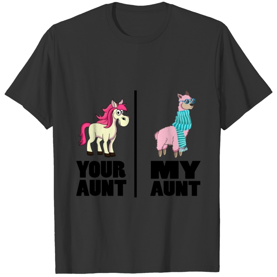 Your Aunt My Aunt Lama Unicorn Gift T Shirts