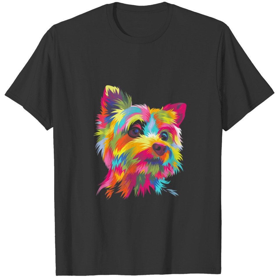 Yorkshire Terrier T Shirts Funny Yorkie Pop Art Popar
