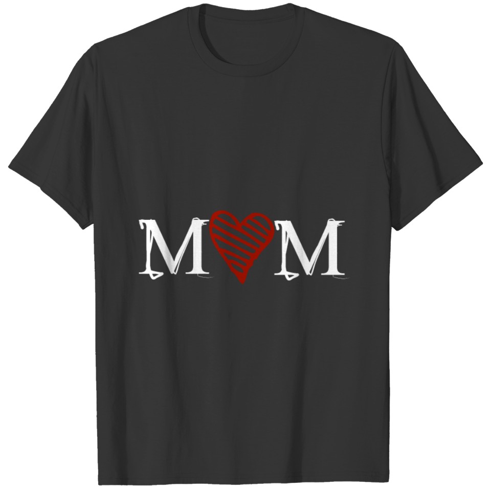 Mom Heart | Mother Gift Mother's Day lettering T-shirt