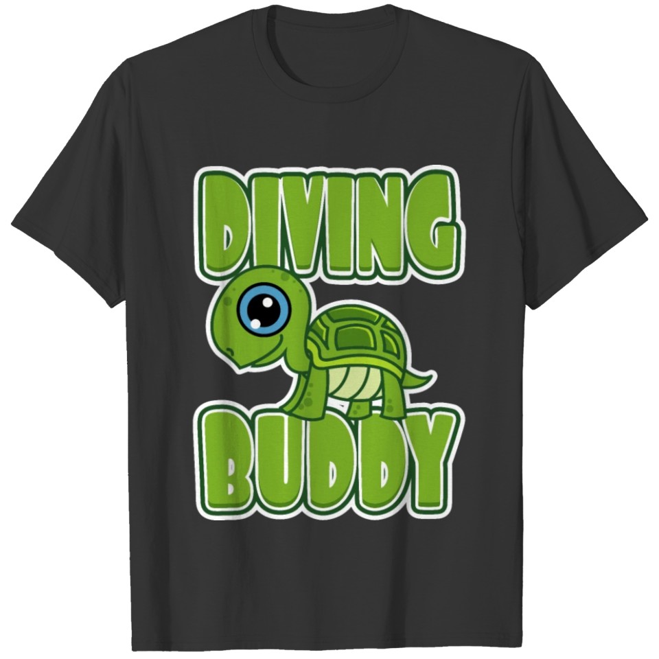 Dive buddy turtle diver gift T-shirt