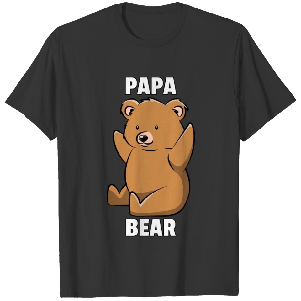 Dad Bear Browns Bears Funny Sweet Papa Daddy Gift T-shirt