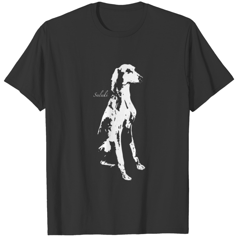 Saluki Hunt Cute Pet Dog Standing Men Womens Wear T Shirts