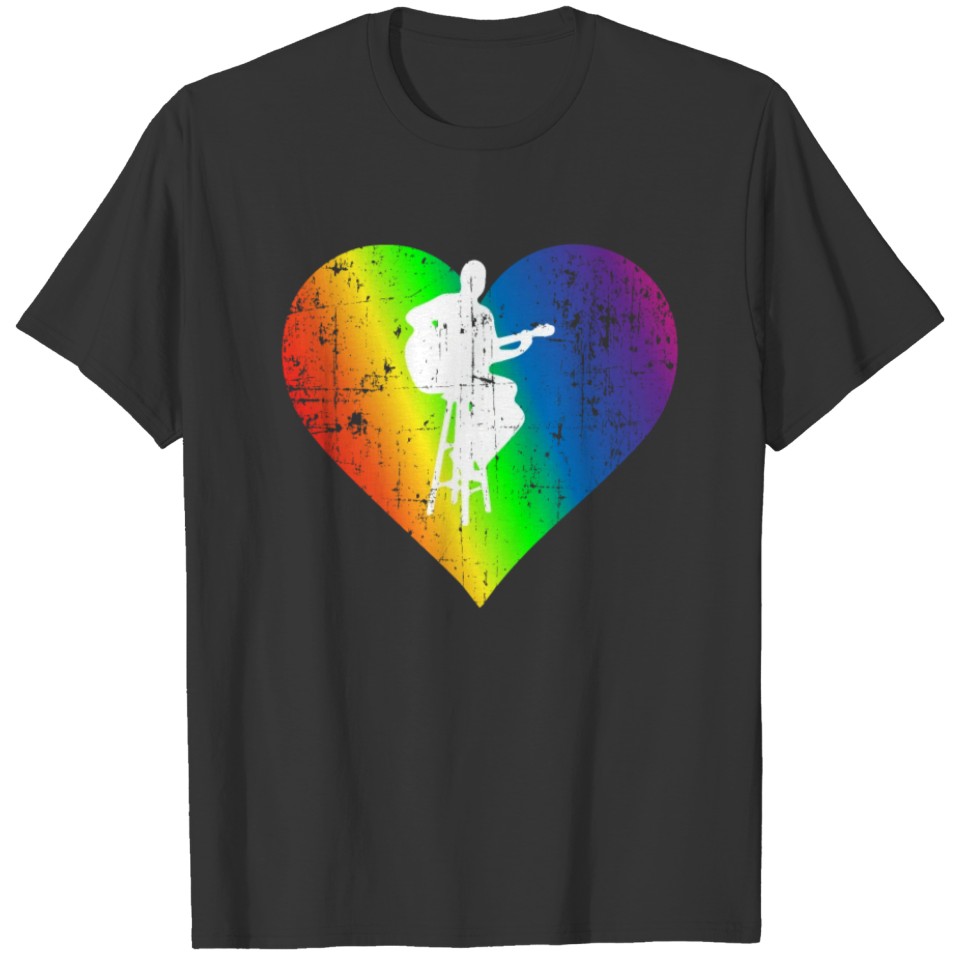 Gitara Pride Rainbow Heart T-shirt