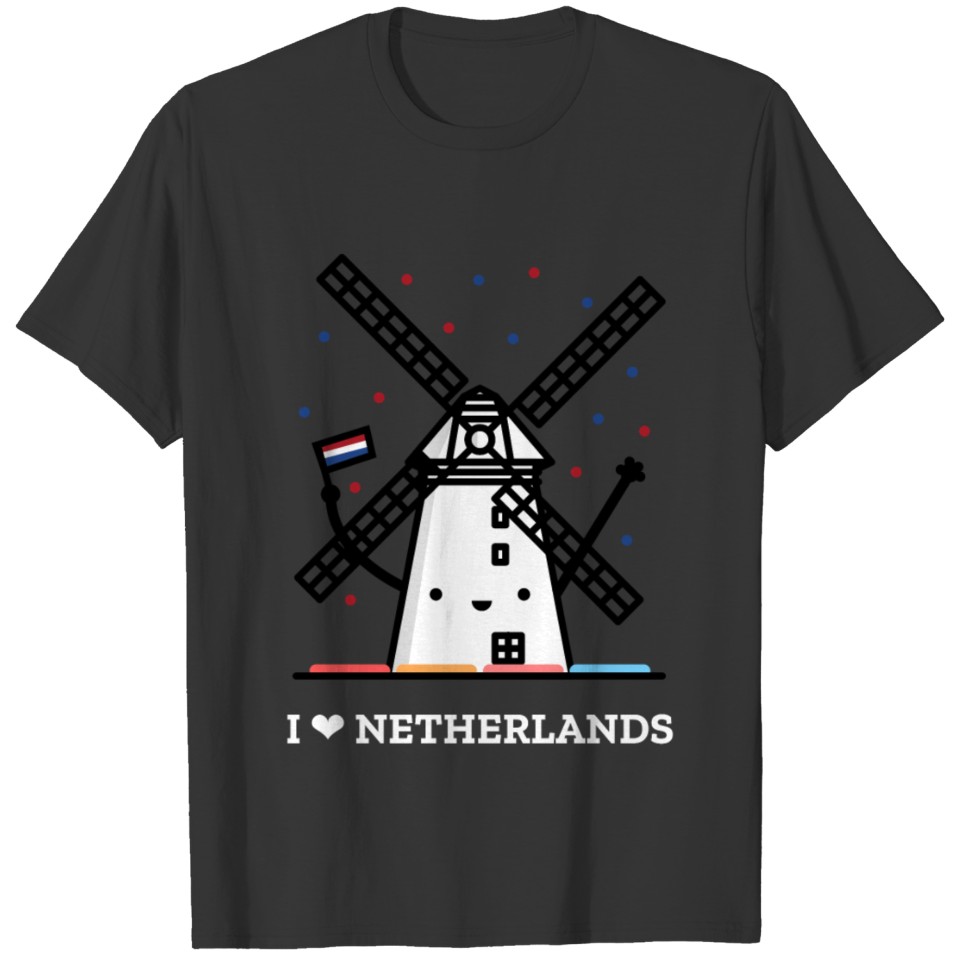 Netherlands vintage map T-shirt