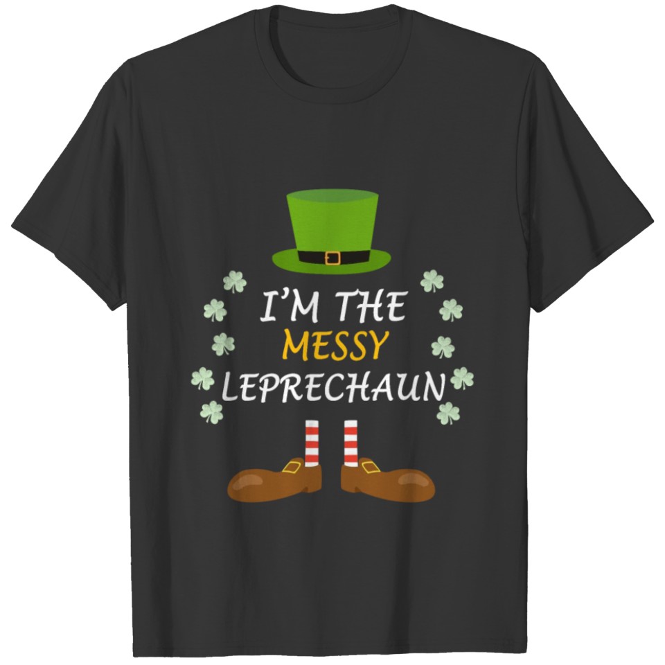 Messy Leprechaun St Patricks Day Ireland Costume T-shirt
