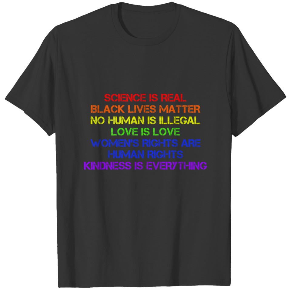 Science is real black lives matter T Shirts