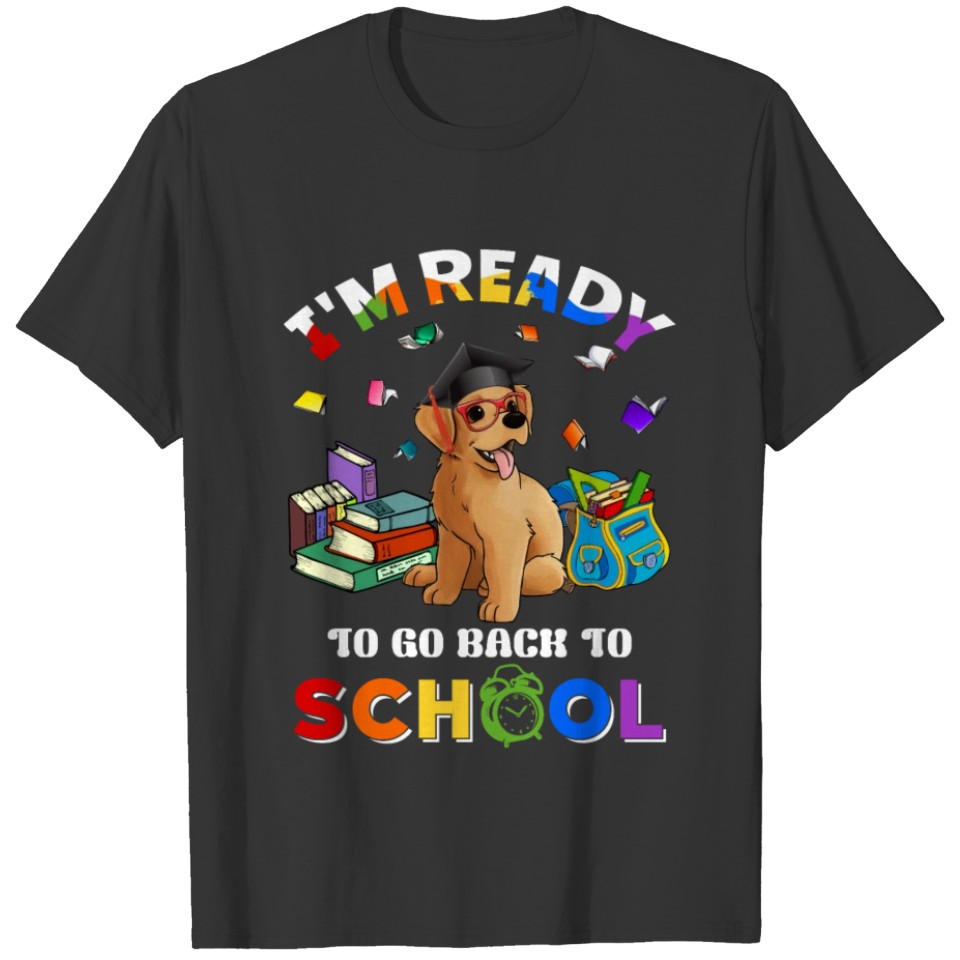 Back to School Funny Golden Retriever T-Shirt Gift T-shirt