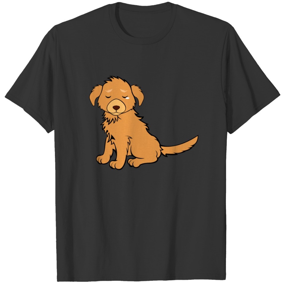 Cute Sad Golden Retriever T-shirt