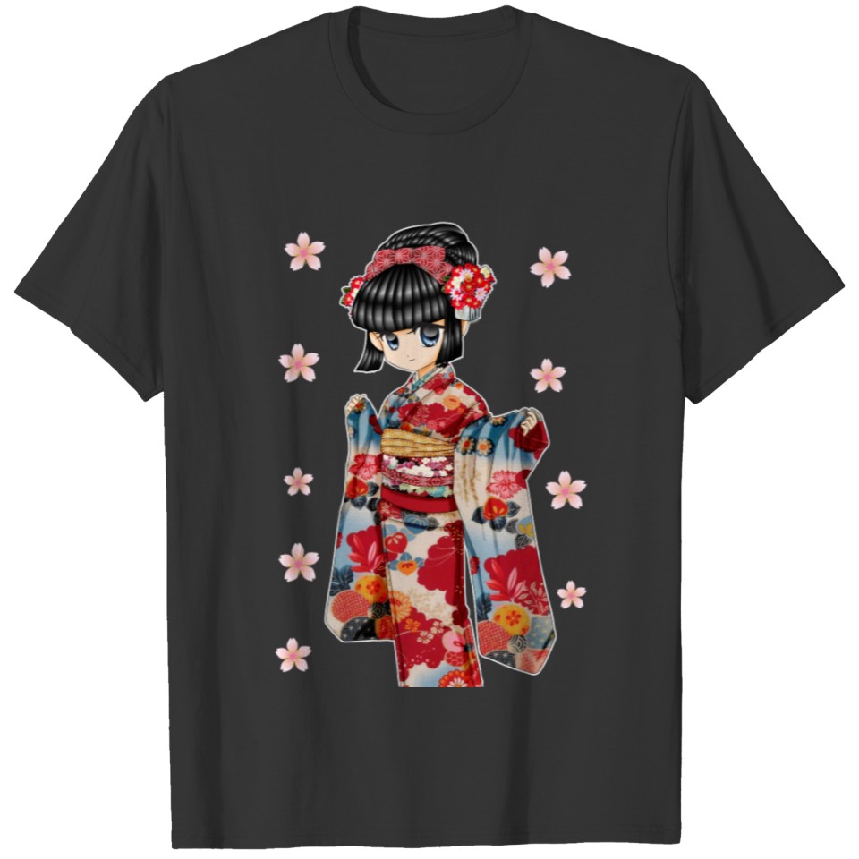 Japanese kimono girl T Shirts