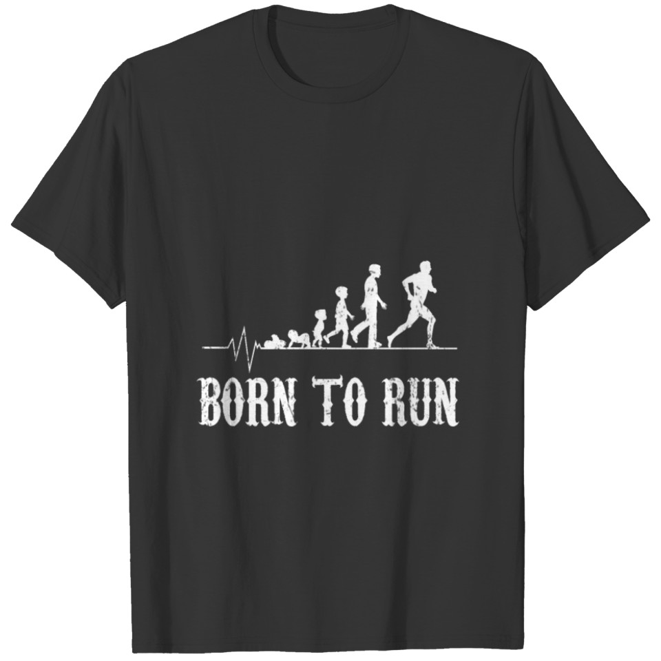 Running athlete baby child evolution T-shirt