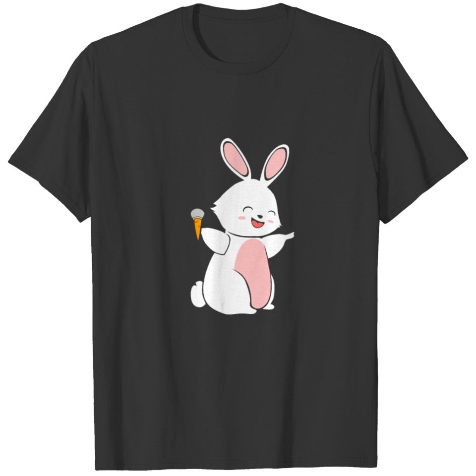 Rabbit Adorable Bunny Cute Cony Ice Cream T-shirt