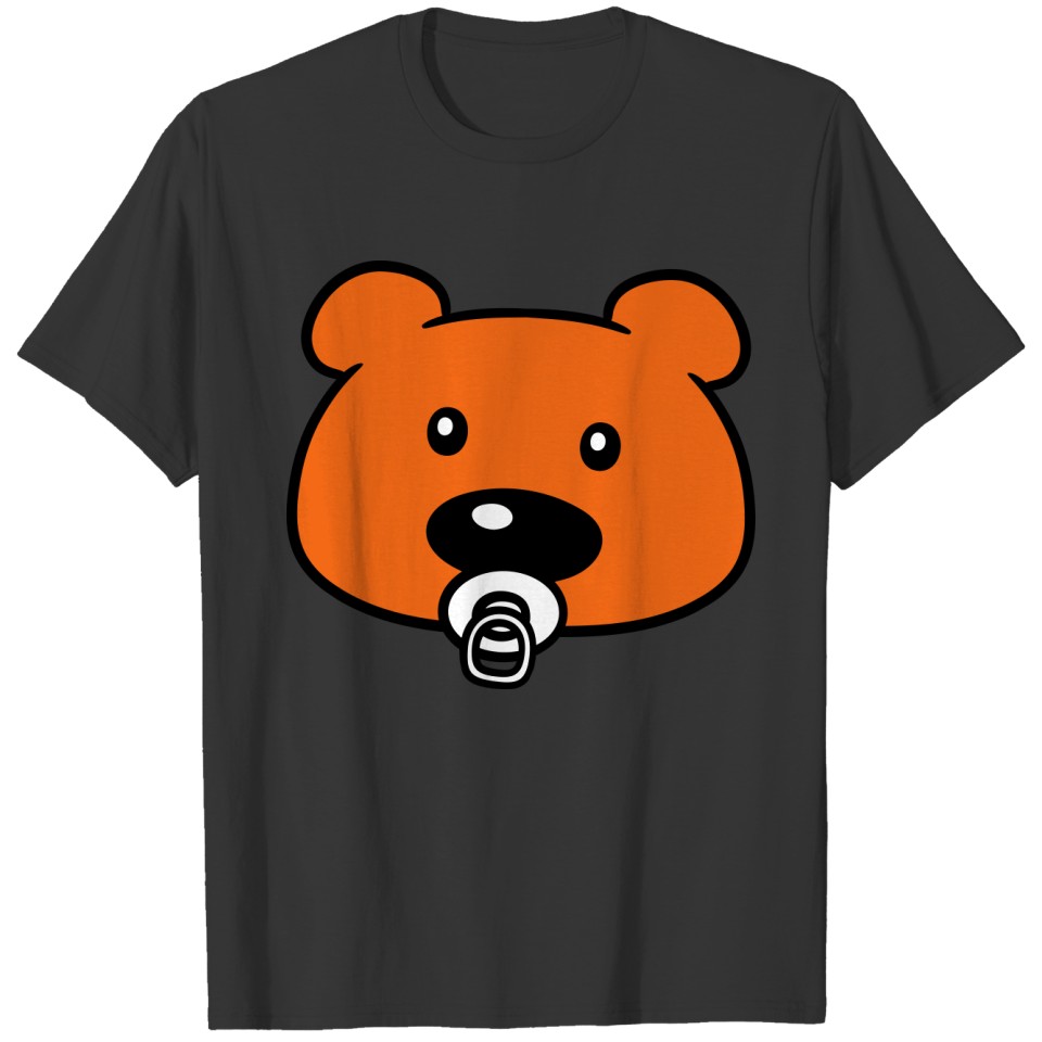 baby teddy face head pacifier sweet little bear be T Shirts