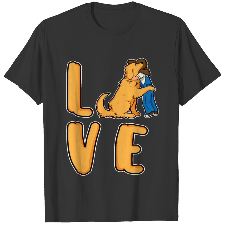 Funny Golden Retriever Love Dog Love Gift pet T-shirt