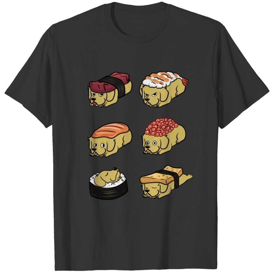 Golden Retriever Sushi Nigiri T-shirt